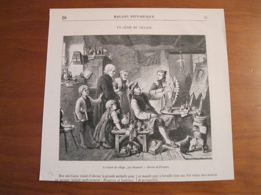 Un genio o artísta de pueblo, 1871. Pauquet